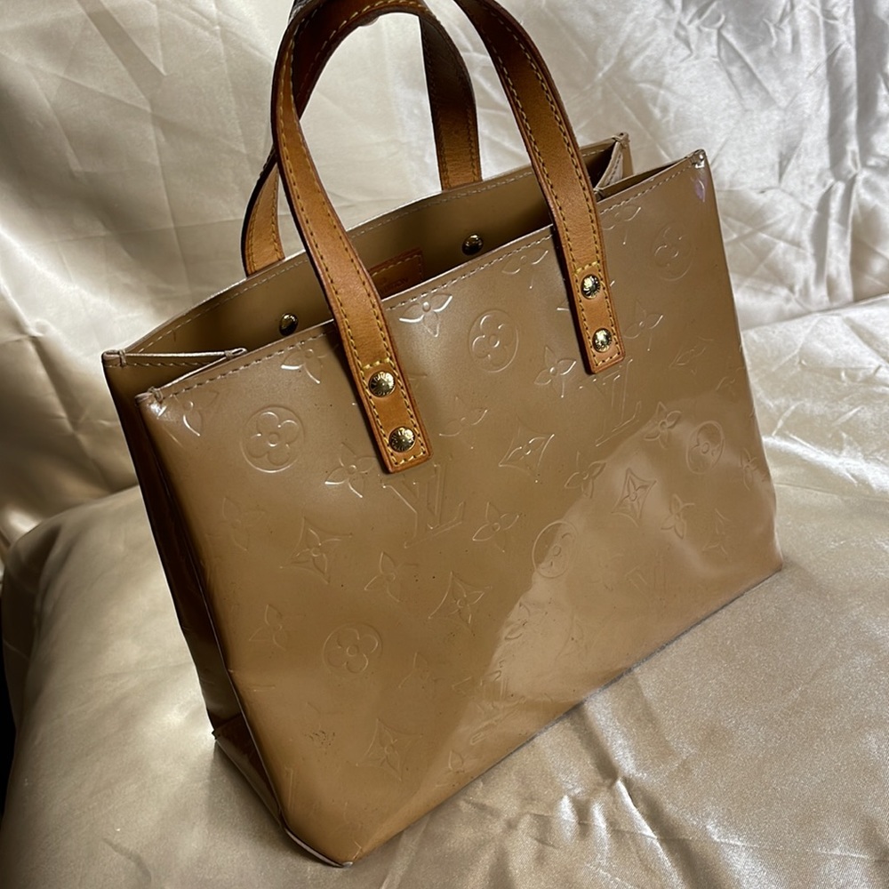 Louis Vuitton Y2K Mini Vernis Patent Gold Monogram Tote Bag